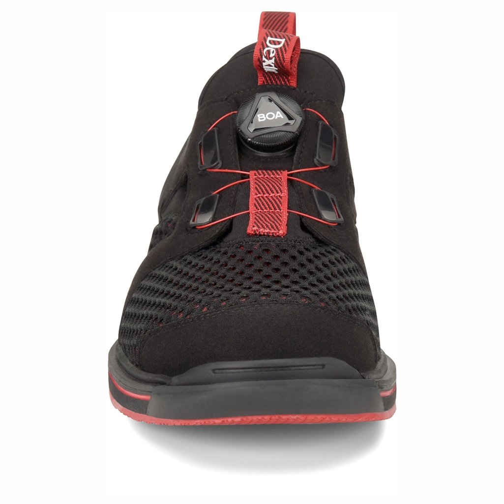 red and black bowling shoes