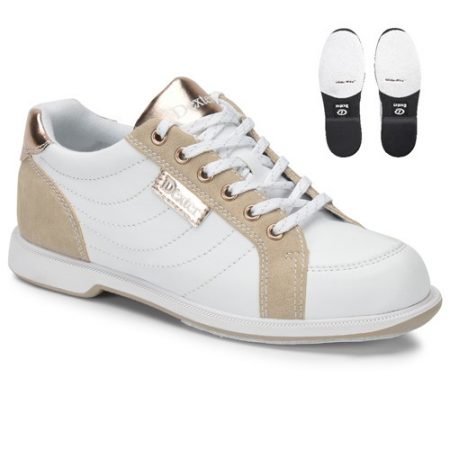 Dexter Groove IV White/Nubuck/Rose Gold Women's Wide Width Bowling Shoes