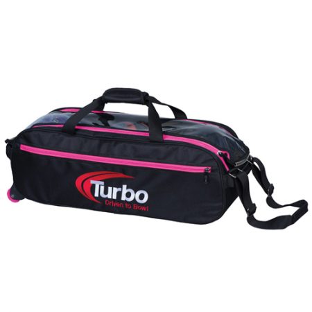 turbo pursuit pink black triple tote