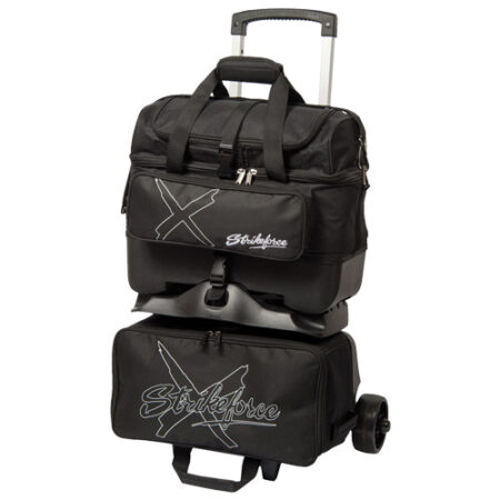 kr strikeforce hybrid x 4-ball black roller bowling bag