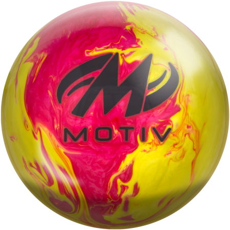 Motiv Thrill Pink/Yellow Bowling Ball - Image 3