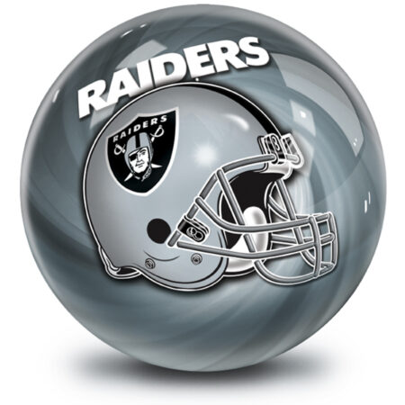 Las Vegas Raiders NFL Helmet Swirl Bowling Ball