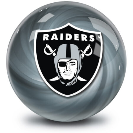 Las Vegas Raiders NFL Helmet Swirl Bowling Ball - Image 2