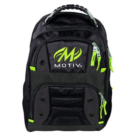 motiv intrepid black grey lime backpack