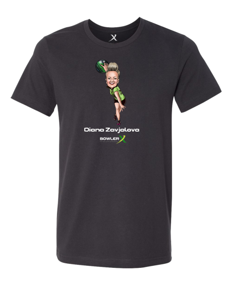 Diana Zavjalova PWBA Caricature Bowling Shirt - Image 2