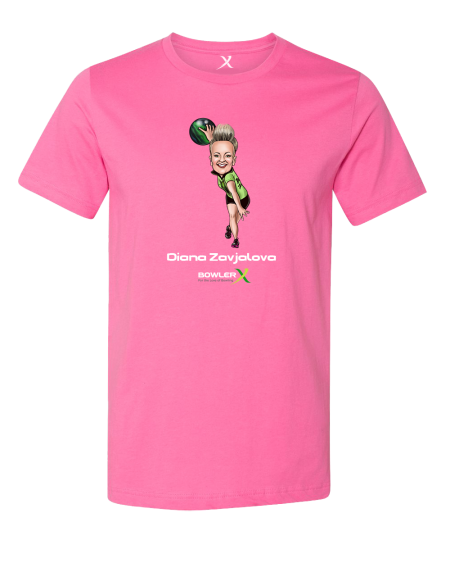 Diana Zavjalova PWBA Caricature Bowling Shirt - Image 5