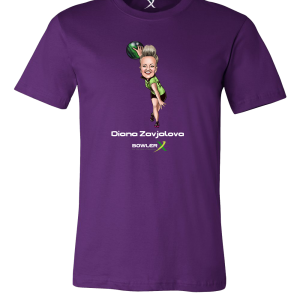 diana zavjalova caricature bowling shirt pwba bowlerx diana z shirt