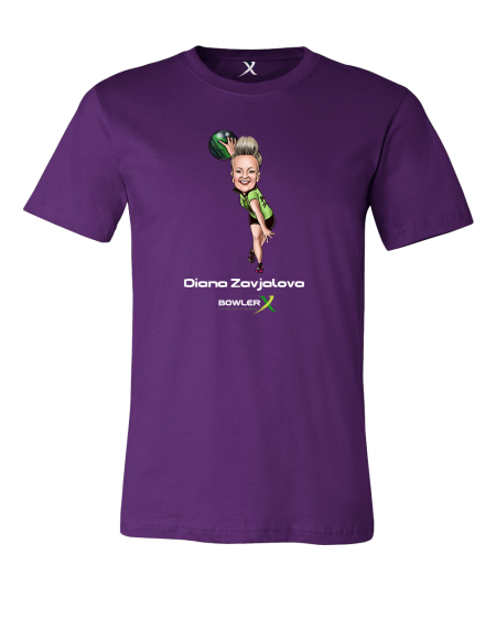 diana zavjalova caricature bowling shirt pwba bowlerx diana z shirt