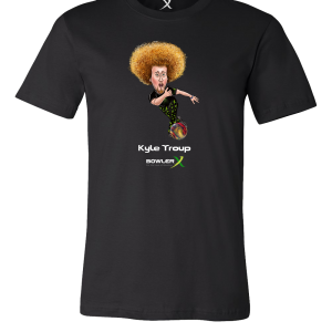 kyle troup caricature bowlerx pba bowling shirt
