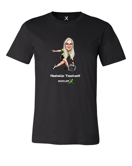 Natalie Tackett PWBA Caricature Bowling T-Shirt - Image 5