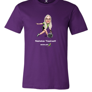 natalie tackett bowling caricature shirt bowlerx pwba bowling shirt