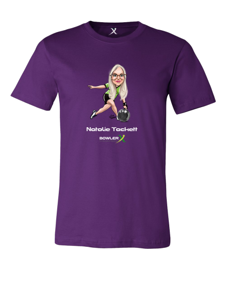 natalie tackett bowling caricature shirt bowlerx pwba bowling shirt