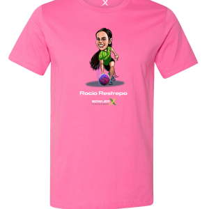 rocio restrepo caricature bowling shirt bowlerx pwba bowling shirt