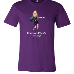 shannon o'keefe caricature bowling shirt bowlerx pwba shirt mckendree bearcats bowling