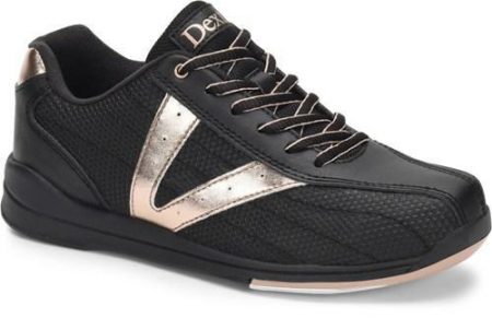 dexter vicki rose gold black womens bowling shoes