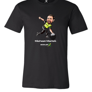 Michael Martell PBA bowling shirt from BowlerX Staff Caricature
