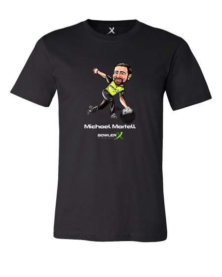 Michael Martell PBA bowling shirt from BowlerX Staff Caricature