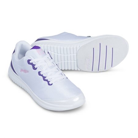 KR Strikeforce Glitz White/Purple Mesh Women's Bowling Shoes - Image 4
