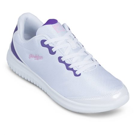 kr glitz white purple womens bowling shoes