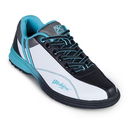 KR Strikeforce Starr White/Black/Teal Women's Wide Width Bowling Shoes - Image 4