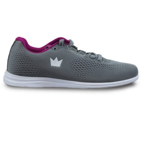 brunswick axis grey pink womens bowling shoes