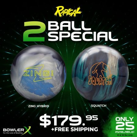 radical bowling 2 pack ball special bowlerx