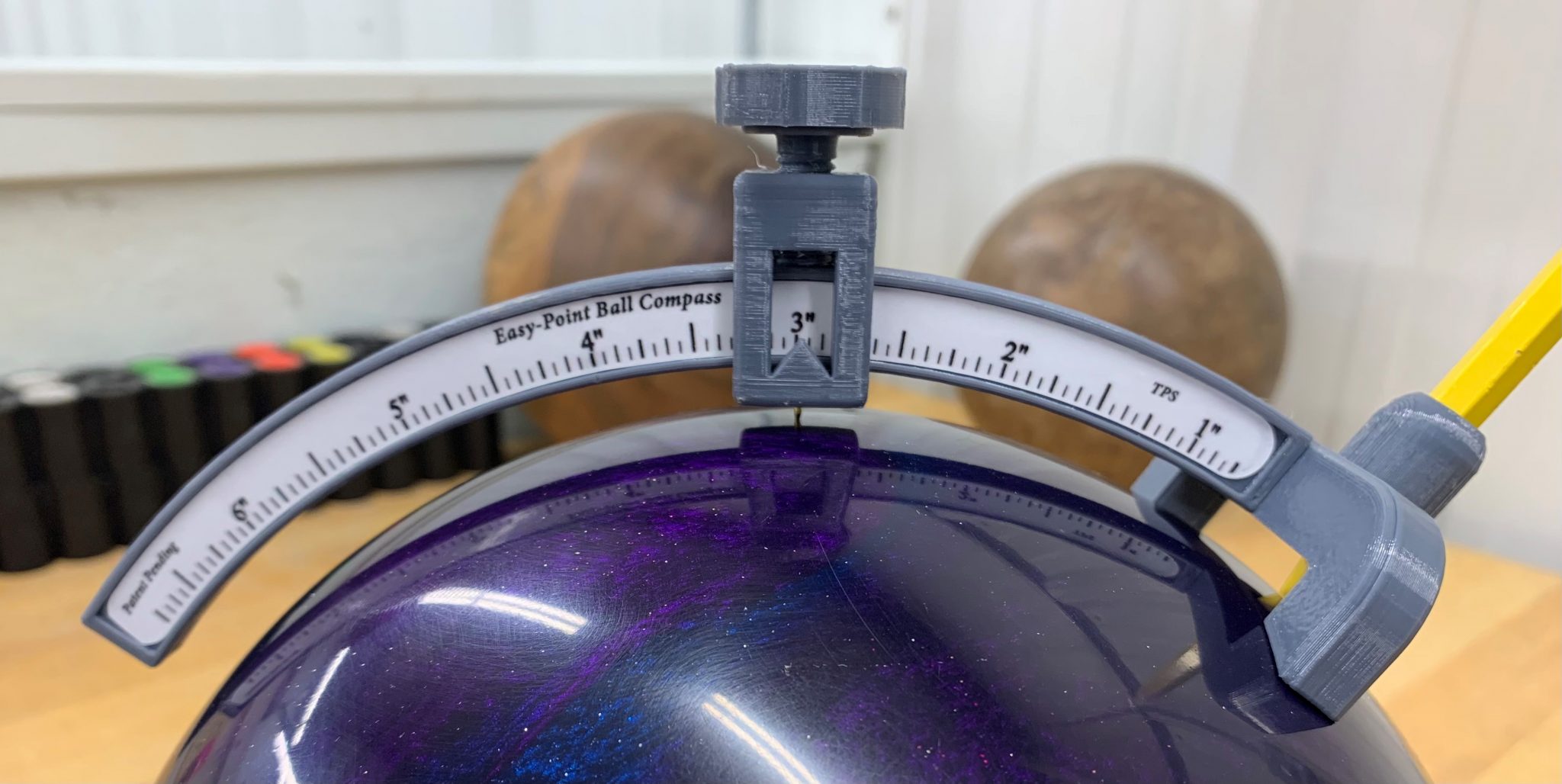 Jayhawk Easy Point Bowling Ball Compass Layout Tool FREE SHIPPING