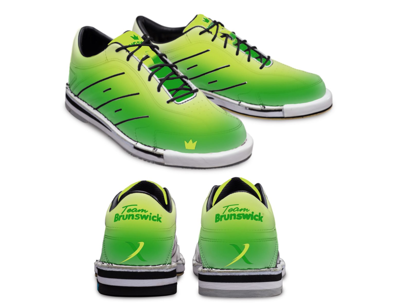 BowlerX Team Green Custom Bowling Shoes
