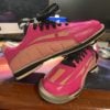 Two tone pink custom bowling shoes