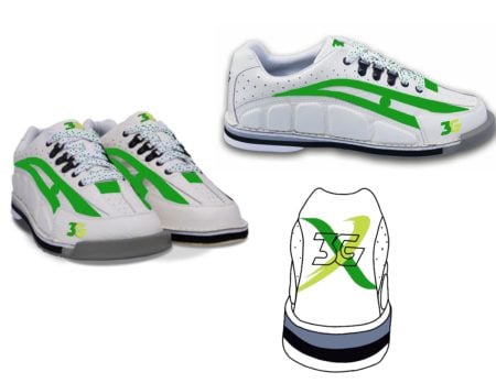 3g tour ultra bowlerx team white custom bowling shoes