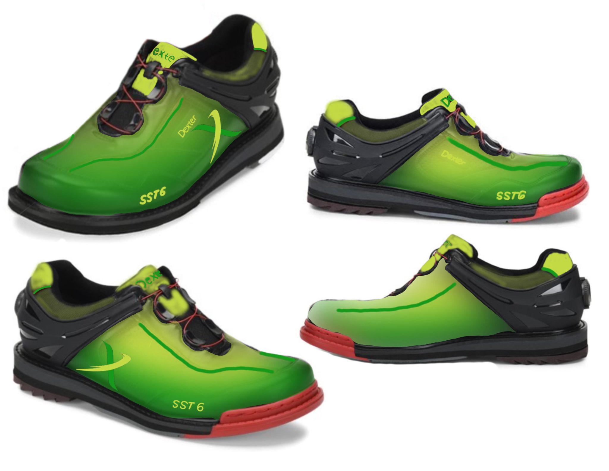 BowlerX BOA VI Lizard Custom Bowling Shoes RH FREE SHIPPING