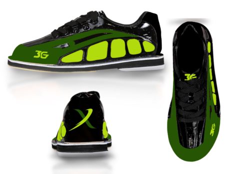 BowlerX Tour/X Black Green Custom Bowling Shoes