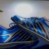 custom bowling shoes blue silver