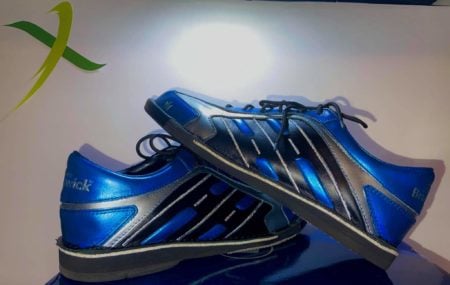 custom bowling shoes blue silver