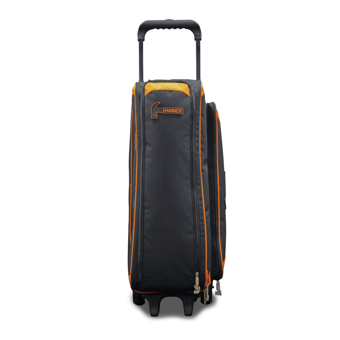 BSI 3 Ball Roller Bowling Bag- Black/Orange