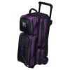 kr strikeforce konvoy black purple 3 ball triple roller bowling bag