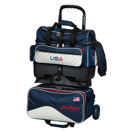 kr strikeforce royal flush usa red white blue 4 ball bowling bag