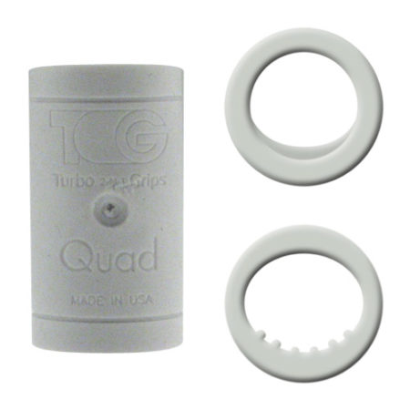 Turbo Quad2 (Nubs/Semi Bump) Finger Grips - White