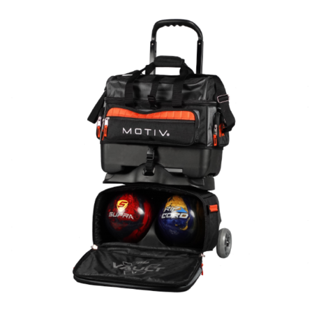 Motiv Vault 4-Ball Roller Black/Orange - BowlerX.com