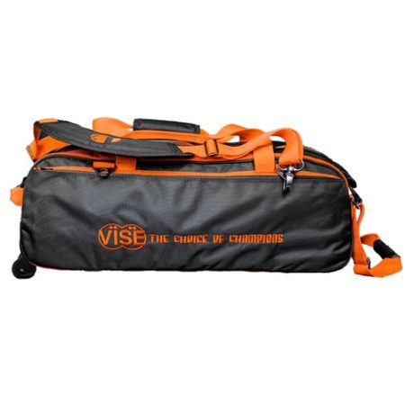 Vise Clear Top Triple Bowling Ball Tote Black/Orange