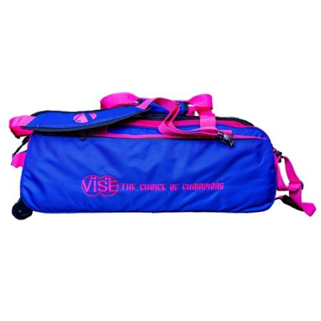 Vise Clear Top Triple Bowling Ball Tote Pink/Blue