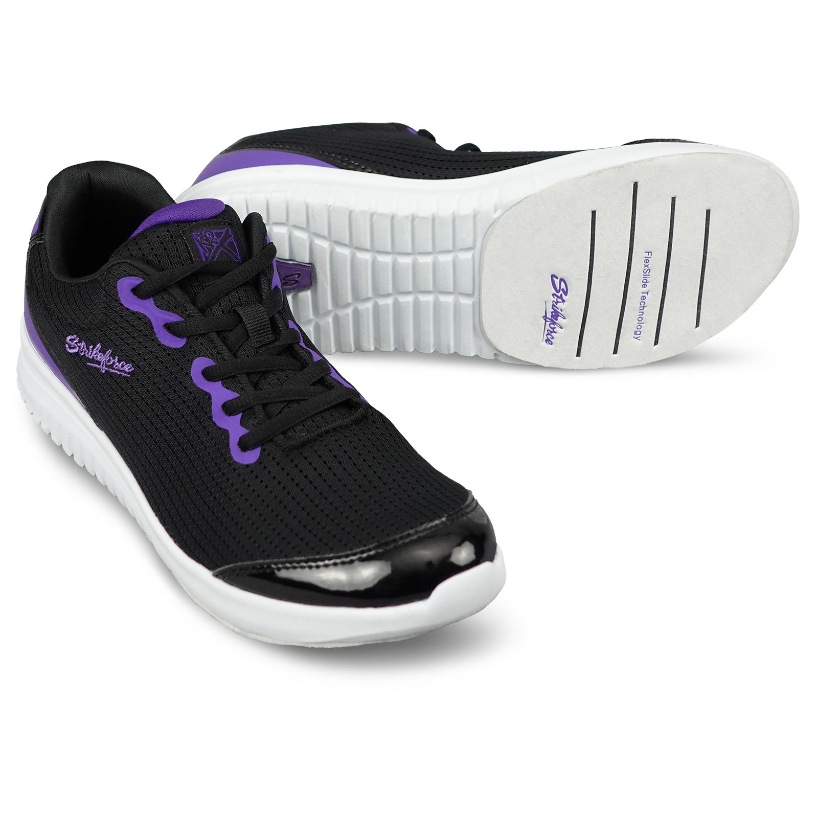 KR Strikeforce Glitz Black Purple Women s Bowling Shoes