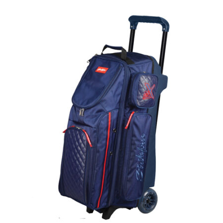 kr strikeforce diamond navy red 3 ball triple roller bowling bag