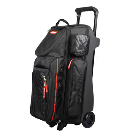 kr strikeforce diamond red black 3 ball triple roller bowling bag