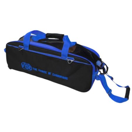 Vise Clear Top Triple Bowling Ball Tote Black/Blue