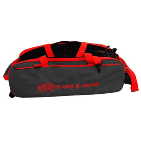 Vise Clear Top Triple Bowling Ball Tote Black/Red