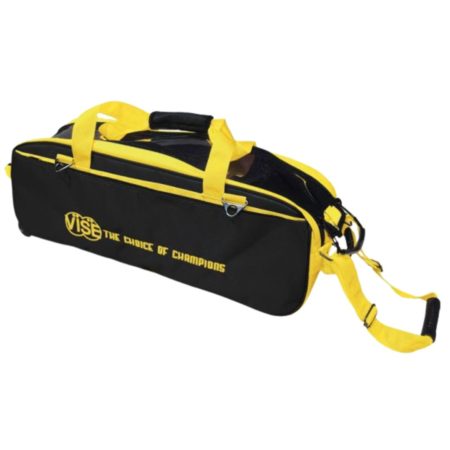 Vise Clear Top Triple Bowling Ball Tote Black/Yellow