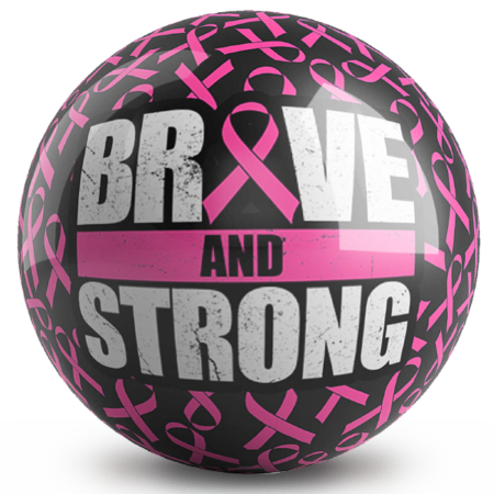 Pink Ribbons Brave Bowling Ball