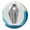 Swag Geek Meme White/Sky Blue Bowling Ball - Image 2