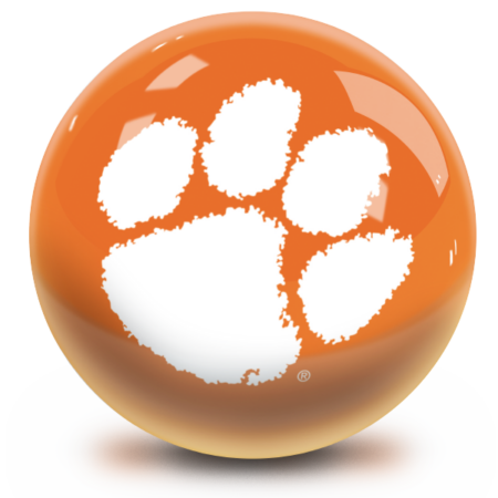 Clemson University NCAA Bowling Ball - Image 2